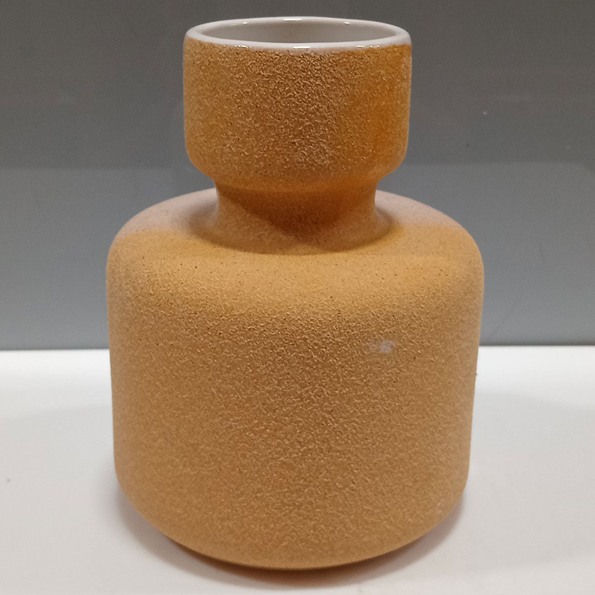 Vaso de Cerâmica Amarelo 16x12cm para Decoração Elegante
