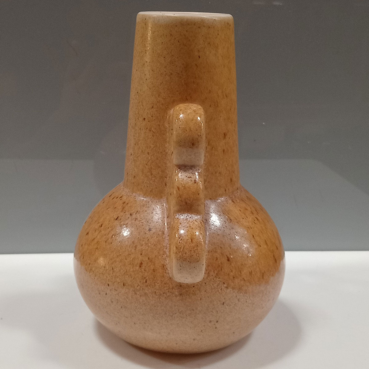 Vaso de Cerâmica Bege 19x17cm para Decoração e Arranjos Florais