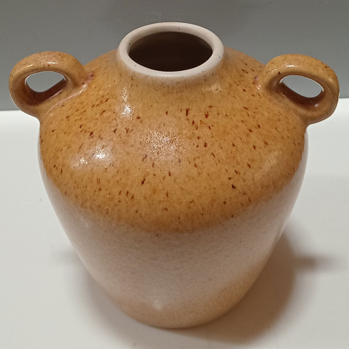 Vaso de Cerâmica Bege 17x17cm para Decoração de Ambientes