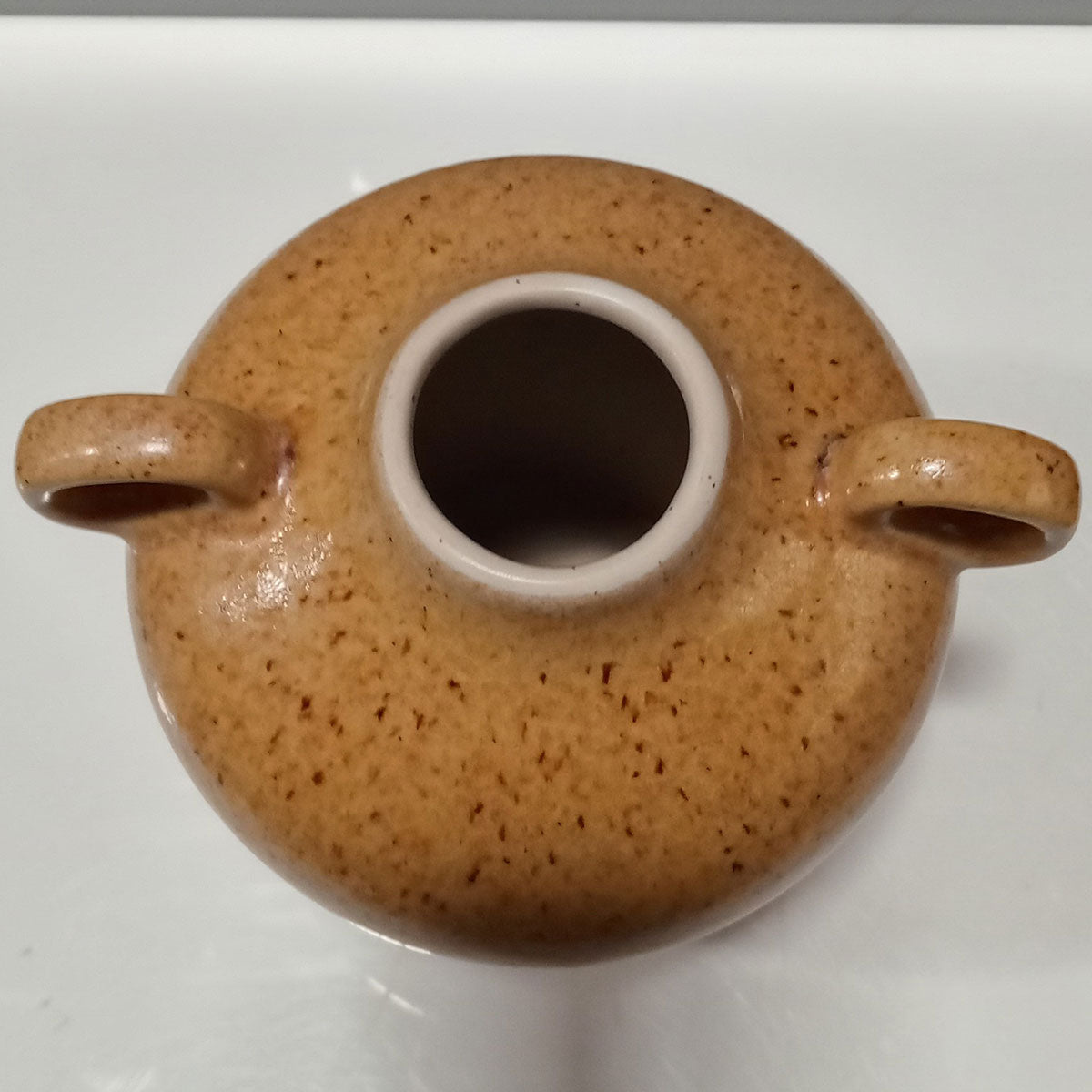 Vaso de Cerâmica Bege 17x17cm para Decoração de Ambientes