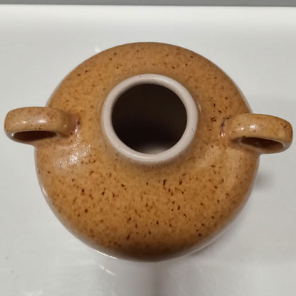 Vaso de Cerâmica Bege 17x17cm para Decoração de Ambientes