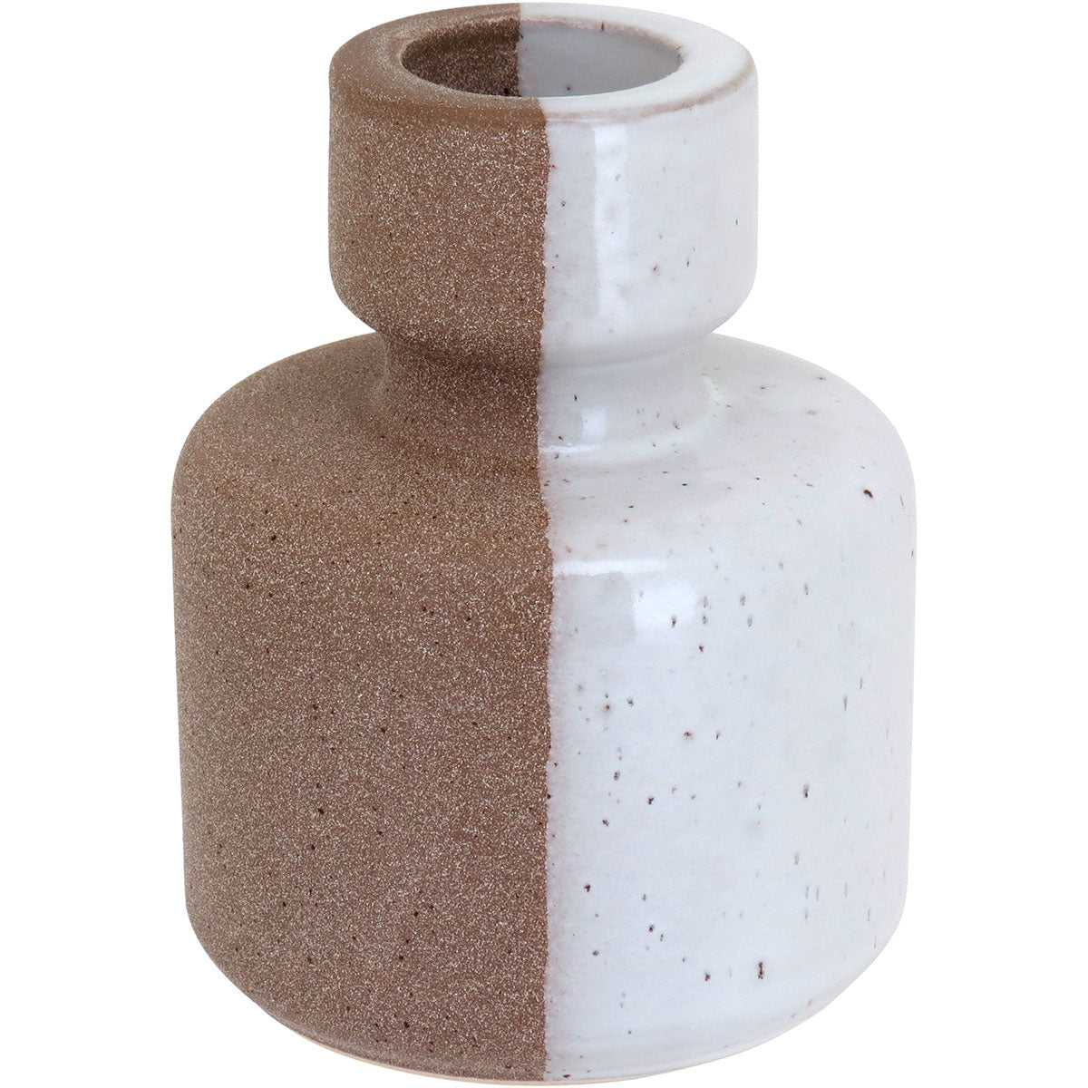 Castiçal de Cerâmica Bege 16x12cm para Velas - Elegante e Durável