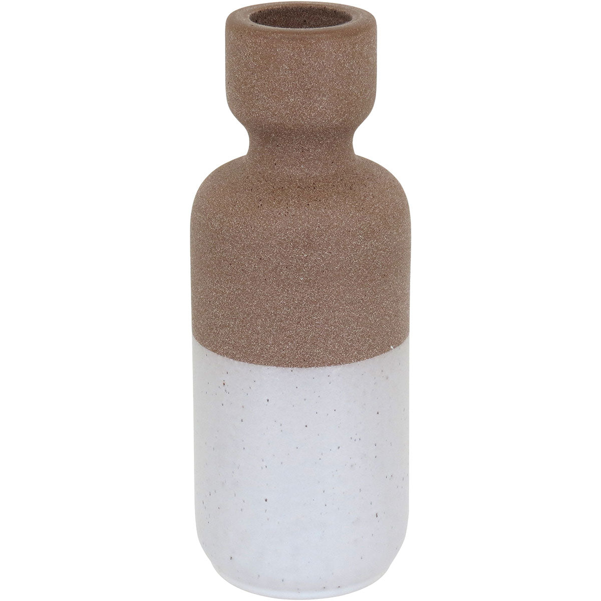 Castiçal de Cerâmica Bege 26x10cm para Velas - Elegante e Durável