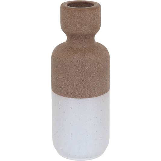 Castiçal de Cerâmica Bege 26x10cm para Velas - Elegante e Durável