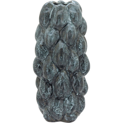 Vaso de Cerâmica Cinza 34cm para Decoração de Ambientes