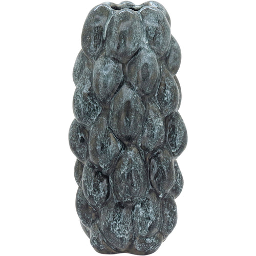 Vaso de Cerâmica Cinza 34cm para Decoração de Ambientes