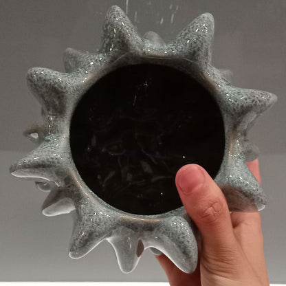 Vaso de Cerâmica Cinza 12x16cm - Decoração Elegante para Ambientes