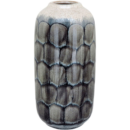 Vaso Cerâmico Azul 23x11cm para Flores - Decoração Elegante