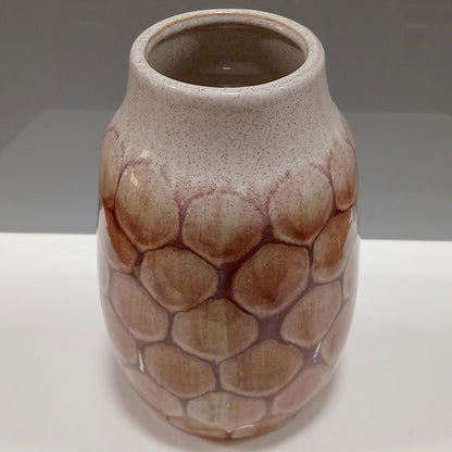 Vaso de Cerâmica Marrom 22x15cm para Decoração e Arranjos Florais