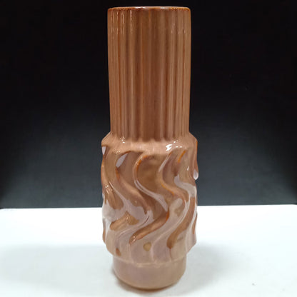 Vaso de Cerâmica Marrom 30x10cm para Decoração de Interiores