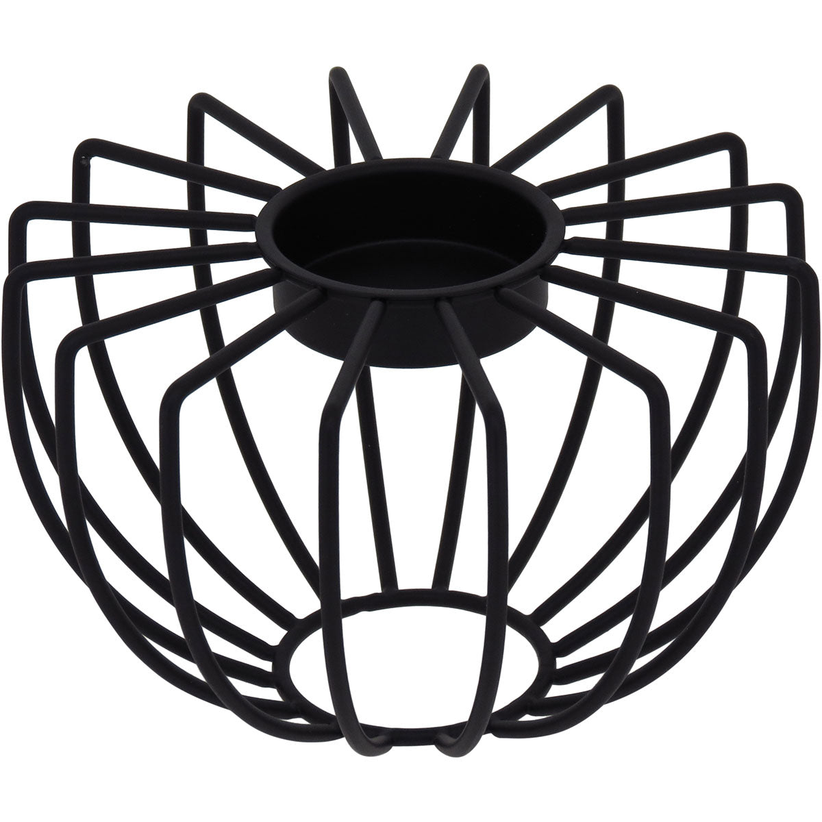 Castiçal de Metal Preto 10x17cm para Velas - Elegante e Durável