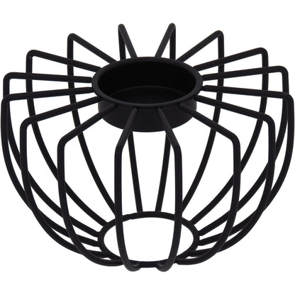 Castiçal de Metal Preto 10x17cm para Velas - Elegante e Durável