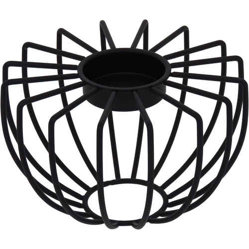Castiçal de Metal Preto 10x17cm para Velas - Elegante e Durável
