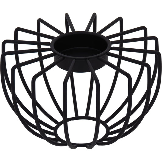 Castiçal de Metal Preto 10x17cm para Velas - Elegante e Durável
