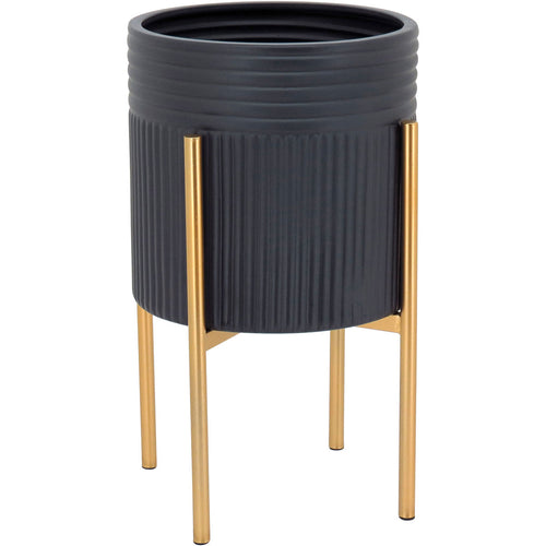 Cachepô Metal Preto 38x22x22cm para Plantas - Decoração Elegante