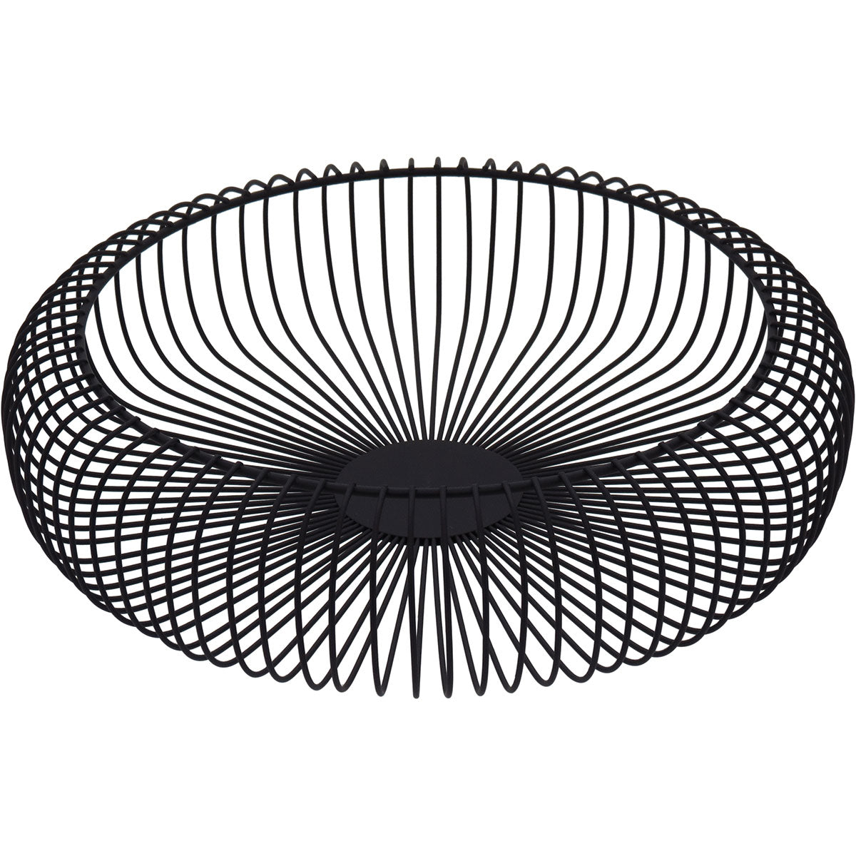 Centro de Mesa Decorativo Metal Preto 10x26cm 20cm Diâmetro