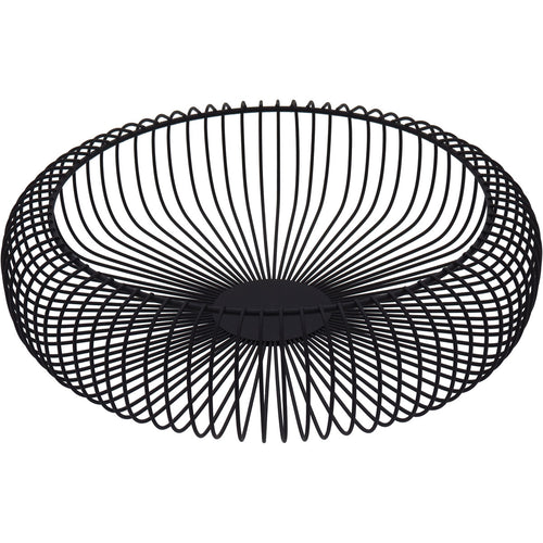 Centro de Mesa Decorativo Metal Preto 10x26cm 20cm Diâmetro