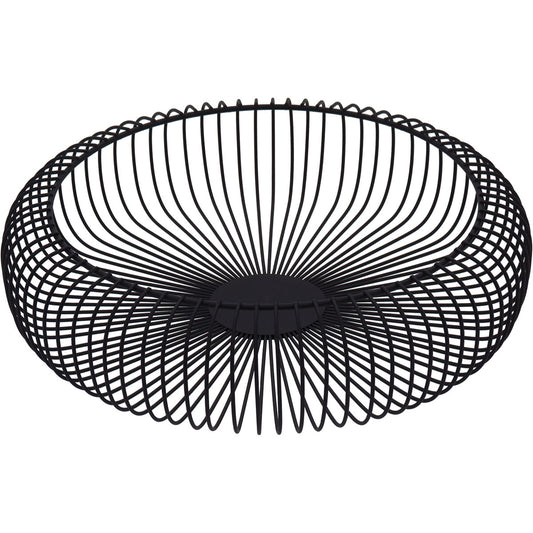 Centro de Mesa Decorativo Metal Preto 10x26cm 20cm Diâmetro