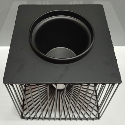 Cachepô de Metal Preto 24x22cm para Plantas - Resistente e Elegante