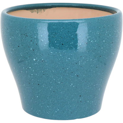 Cachepô Cerâmica Azul - Conjunto 3 Peças, Tamanhos G, M e P