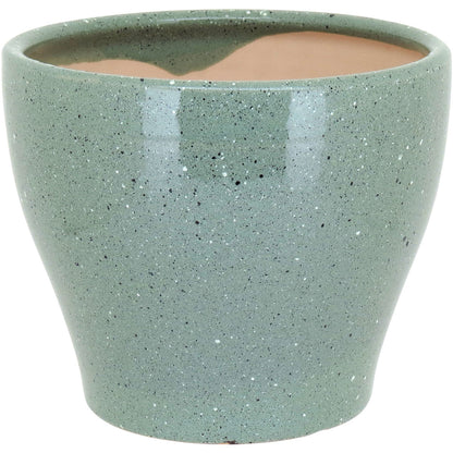 Conjunto de Cachepôs de Cerâmica Verde - 3 Peças para Plantas