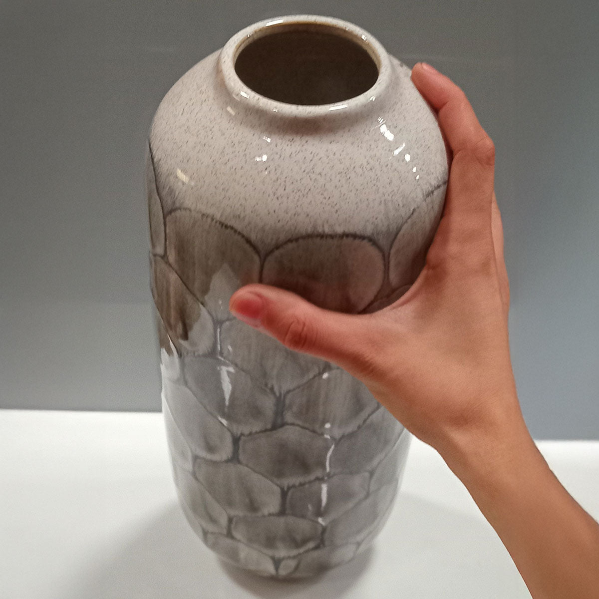 Vaso de Cerâmica Azul 32x14cm para Decoração - Elegância e Sofisticação