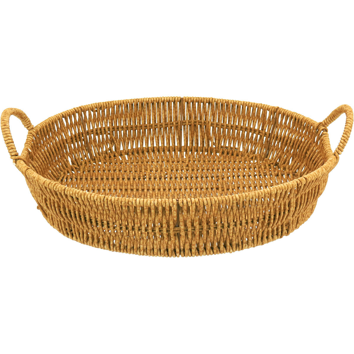 Cesta Organizadora Plástico Natural Marrom Tamanho G 37x27cm