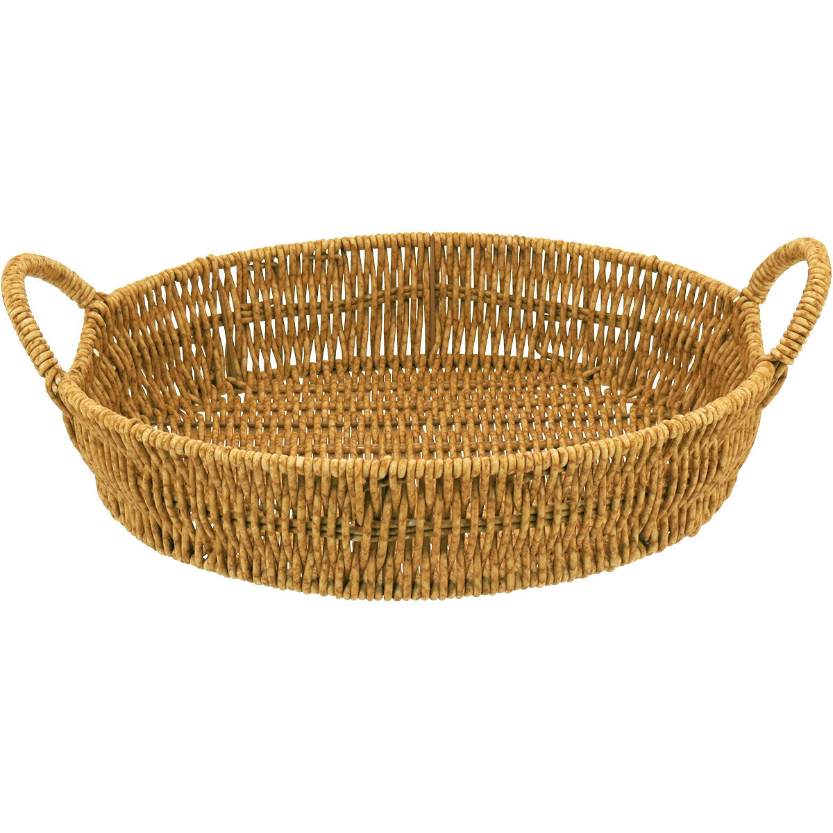 Cesta Organizadora Plástico Natural Marrom Tamanho G 37x27cm