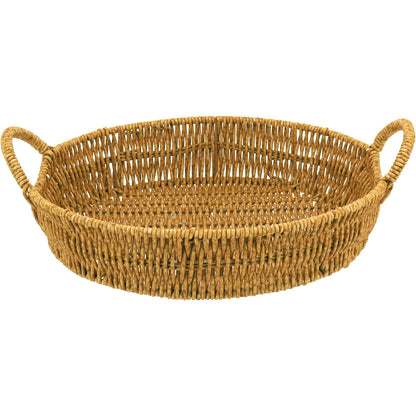 Cesta Organizadora Plástico Natural Marrom Tamanho G 37x27cm