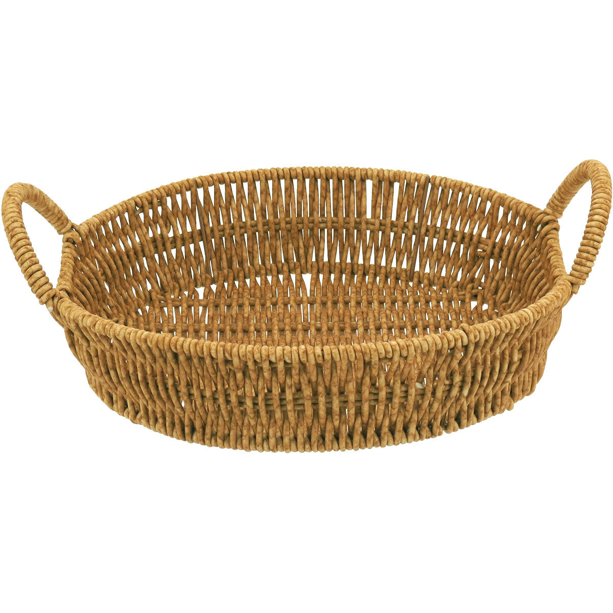 Cesta Organizadora Plástico Natural Marrom Tamanho G 37x27cm