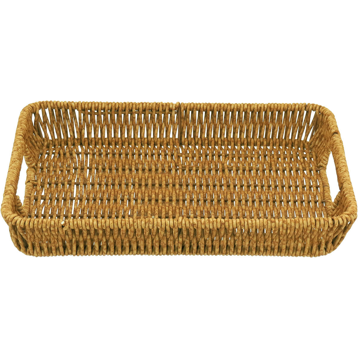 Conjunto de 3 Bandejas Plásticas Naturais Marrom - Tamanhos G, M e P