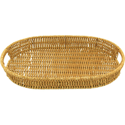 Jogo de Bandejas Plásticas Naturais 3 Peças Marrom - Tamanhos G, M e P