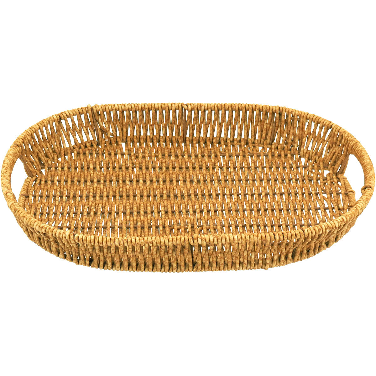 Jogo de Bandejas Plásticas Naturais 3 Peças Marrom - Tamanhos G, M e P