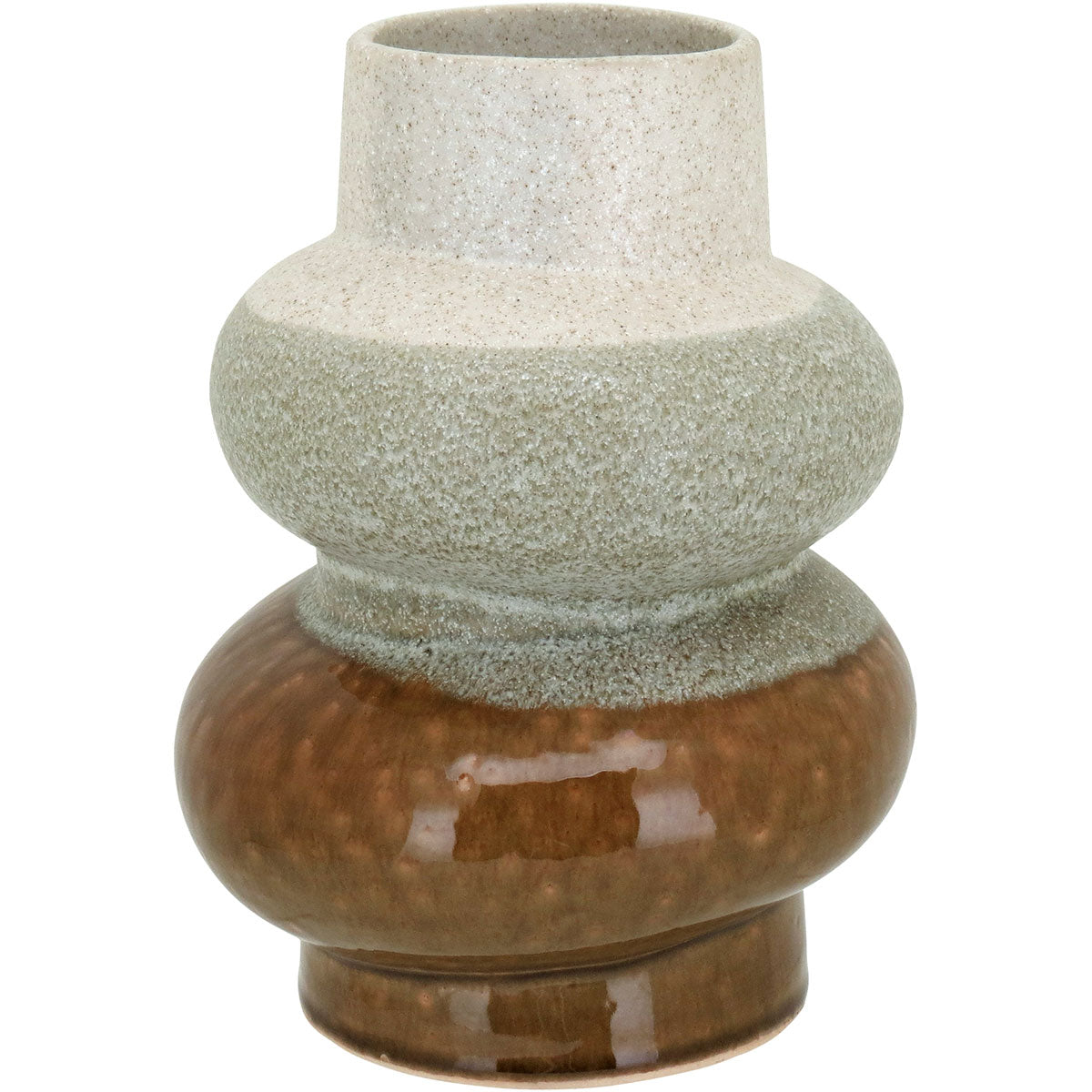 Vaso de Cerâmica Marrom 22x17cm para Decoração - Elegante e Durável