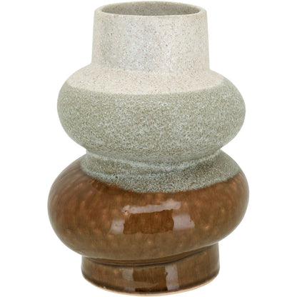 Vaso de Cerâmica Marrom 22x17cm para Decoração - Elegante e Durável
