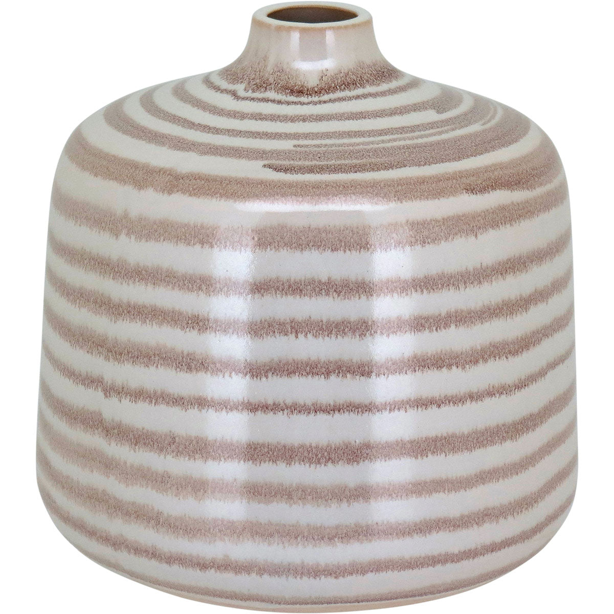 Vaso de Cerâmica Creme 17x17x17cm para Decoração e Arranjos