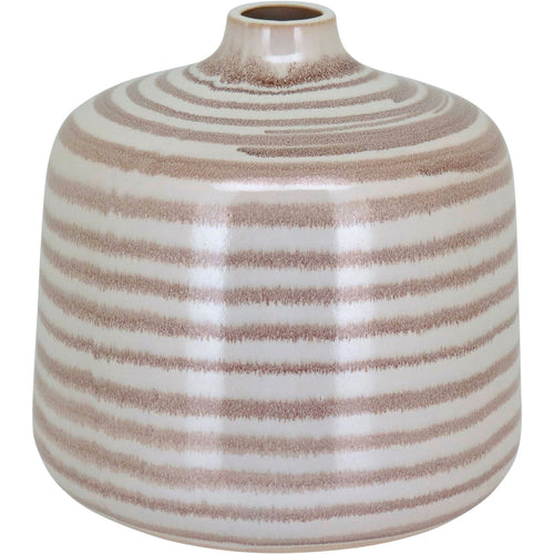 Vaso de Cerâmica Creme 17x17x17cm para Decoração e Arranjos