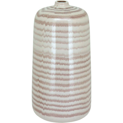 Vaso de Cerâmica Creme 27x14cm para Flores - Decoração Elegante