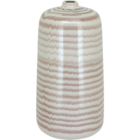 Vaso de Cerâmica Creme 27x14cm para Flores - Decoração Elegante