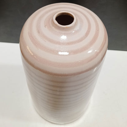 Vaso de Cerâmica Creme 27x14cm para Flores - Decoração Elegante