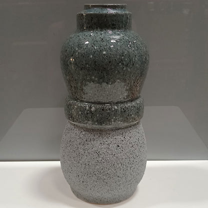 Vaso de Cerâmica Cinza 32x15cm para Decoração Elegante