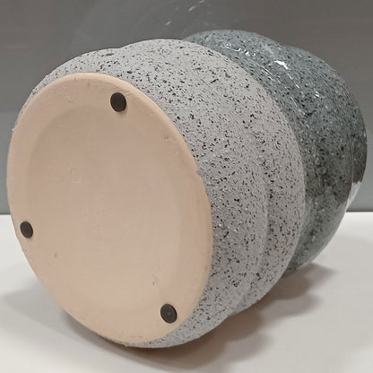 Vaso de Cerâmica Cinza 19x18cm para Decoração - Elegante e Sofisticado