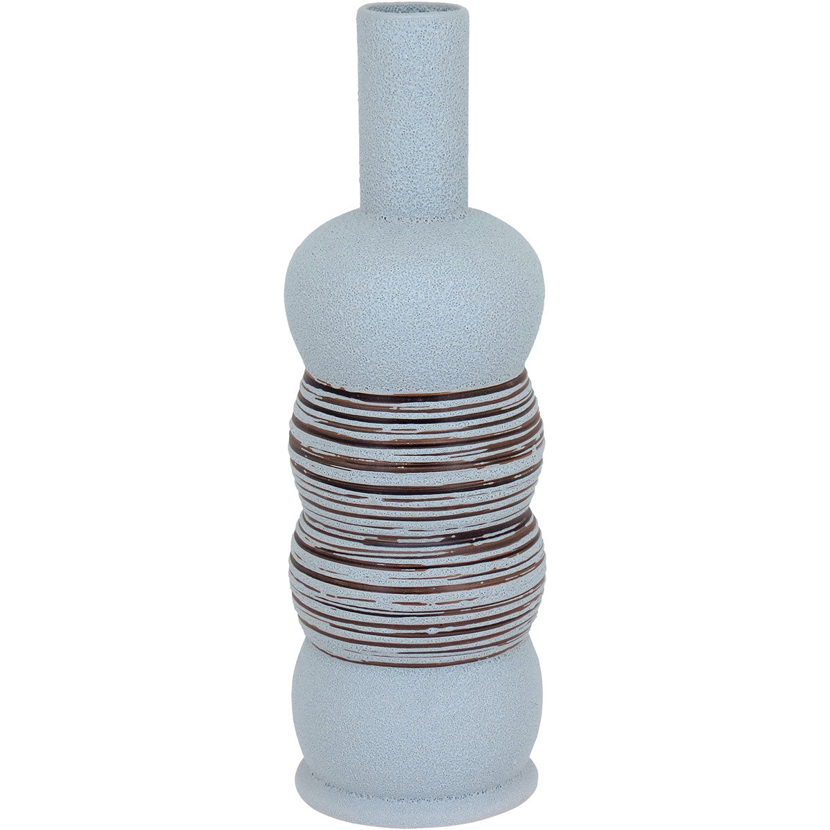 Vaso de Cerâmica Bege 43cm para Decoração de Ambientes