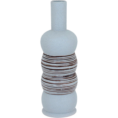 Vaso de Cerâmica Bege 43cm para Decoração de Ambientes