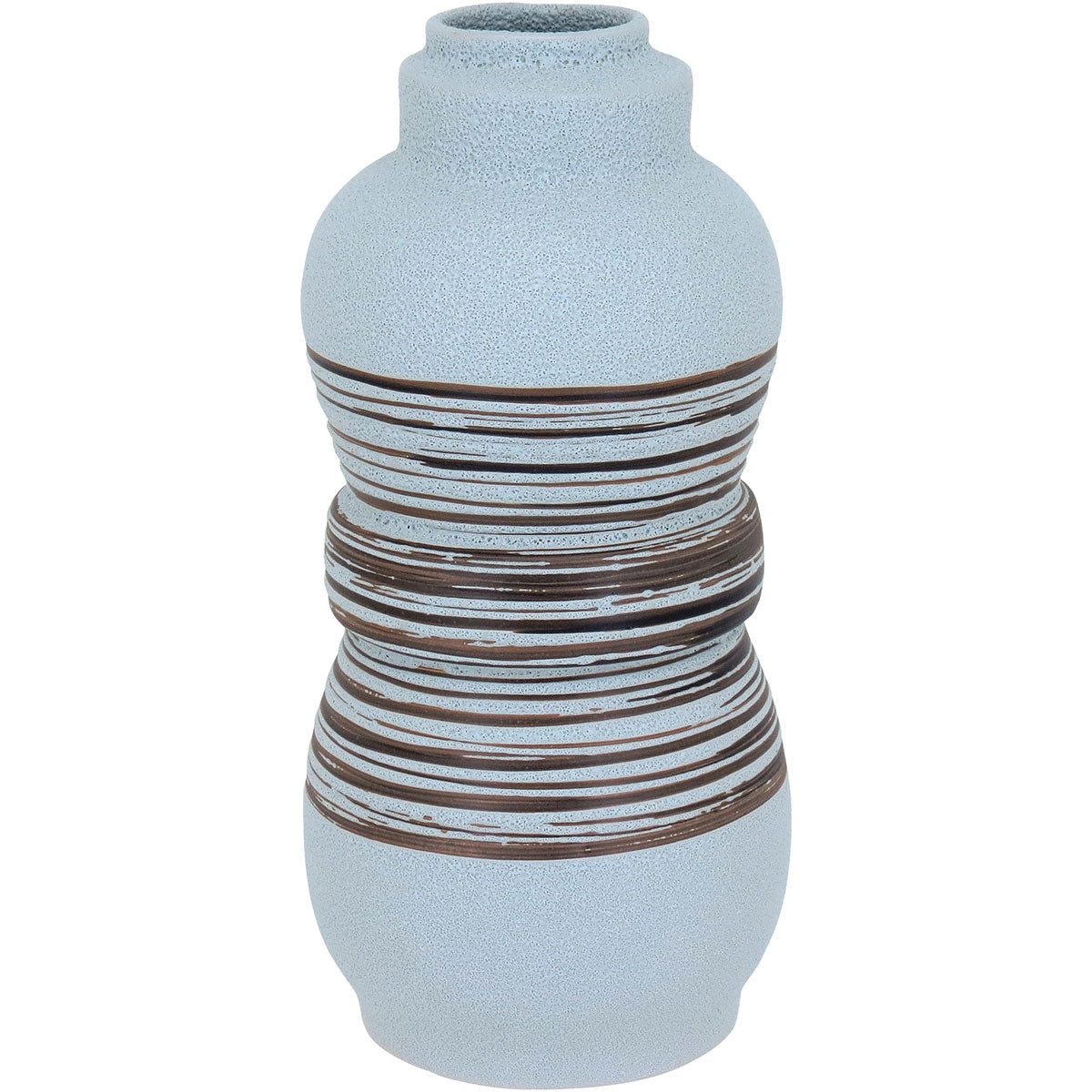 Vaso de Cerâmica Bege 32x15cm para Flores - Decoração Elegante