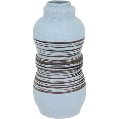 Vaso de Cerâmica Bege 32x15cm para Flores - Decoração Elegante