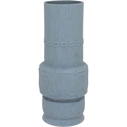 Vaso de Cerâmica Cinza 42x17cm - Decoração Elegante e Sofisticada