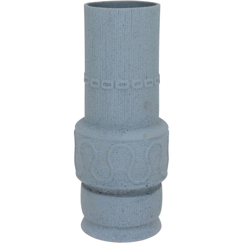 Vaso de Cerâmica Cinza 42x17cm - Decoração Elegante e Sofisticada