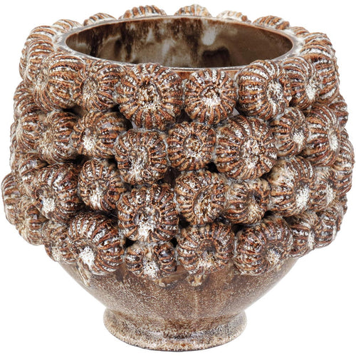 Vaso Cerâmica Amarelo 20x19x19cm para Decoração e Arranjos Florais