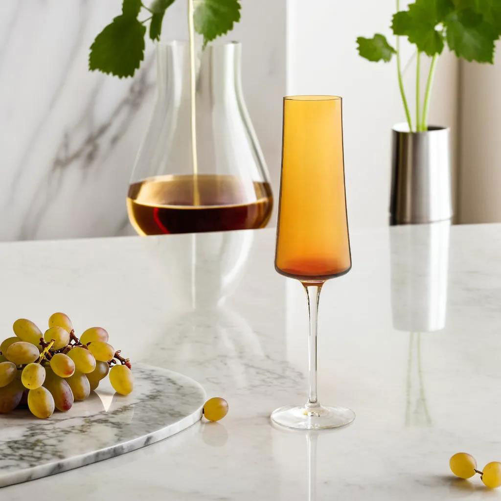 Taças de Champanhe Home&Co Latour Vidro Âmbar 210ml 2 Peças